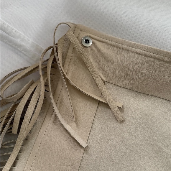 Stella McCartney  fringed faux leather wrap skirt - Picture 8 of 8